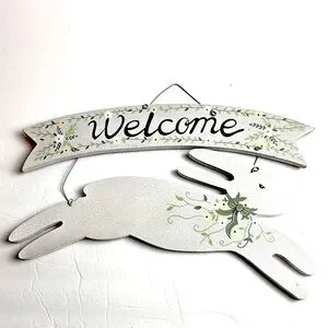 Target Welcomesign Target Corp | Accents | Target Painted Wood Cutout Easter Bunny Hanging ...